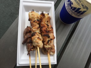 焼き鳥とビール