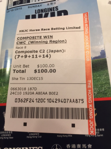 日本馬が勝つと当たる馬券 (香港カップ)